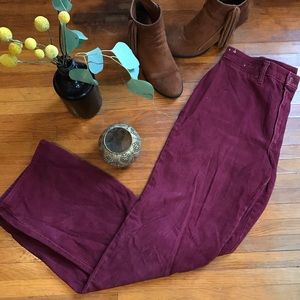 Vintage High Waisted Maroon Mom Jeans